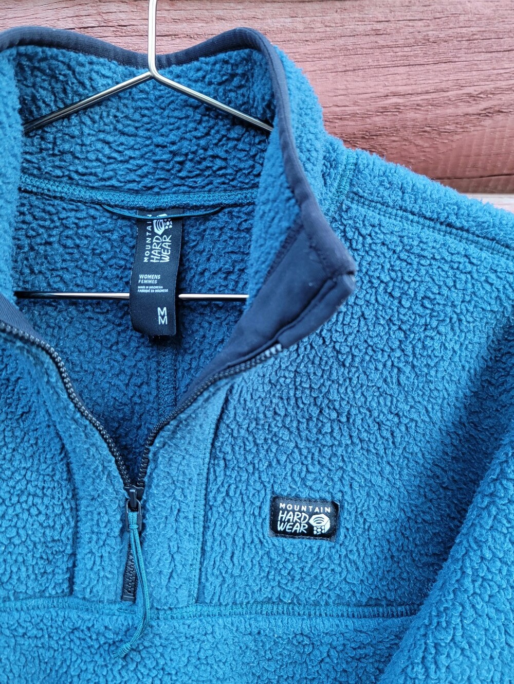 Women's Mountain Hardware Teal Hicamp Pullover Fleece Sweater (size MD) - Picture 2 of 13